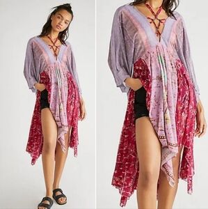 Free People Blanca Maxi Top/ Lilac Combo